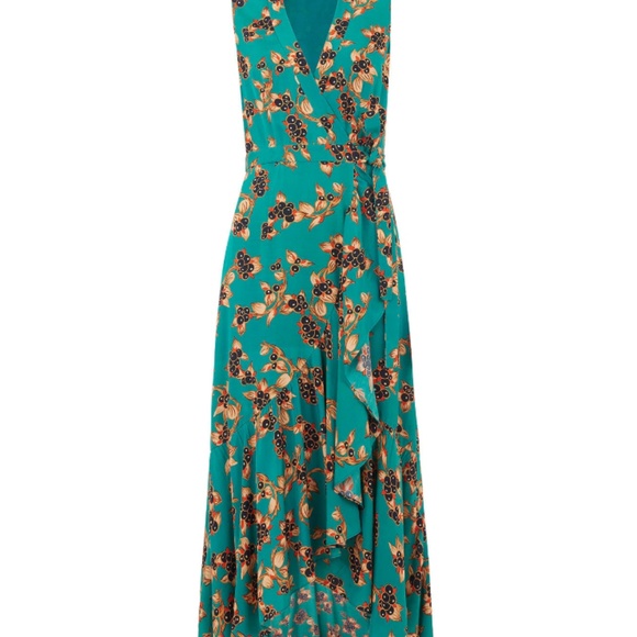 whistles capri print wrap dress